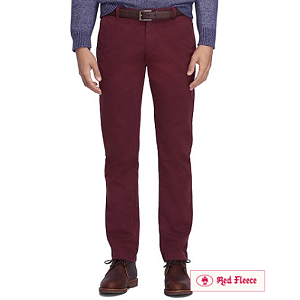 Slim Fit Chinos - Burgundy